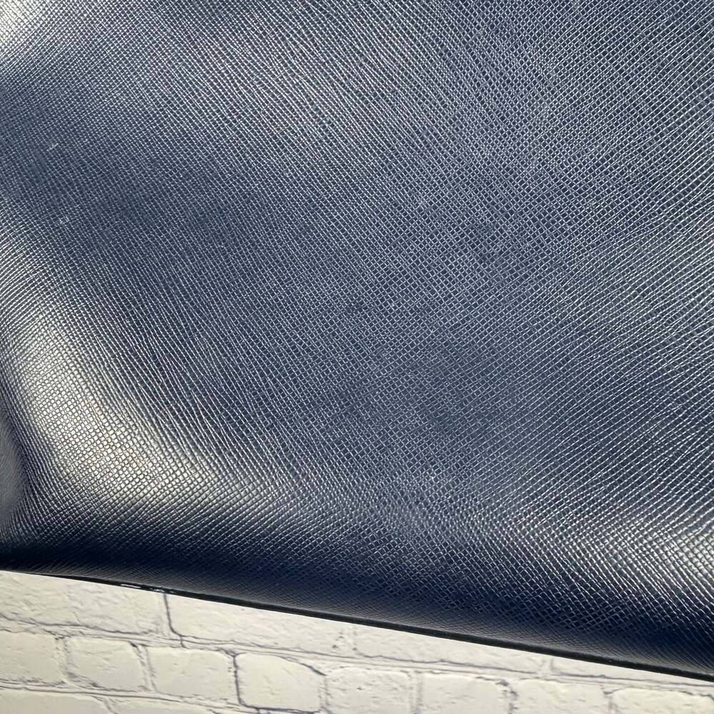 Kate Spade Harper Refined Grain Leather Large Top Zip Shoulder Tote Navy - Picture 3 of 10